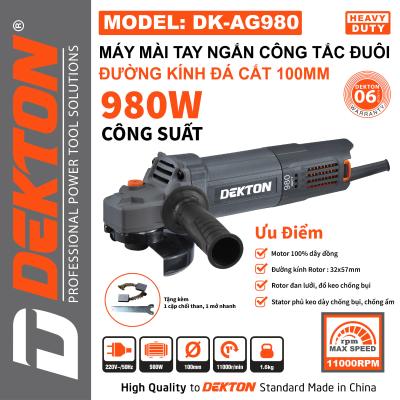 Máy mài Dekton tay ngắn công tắc đuôi DK-AG980